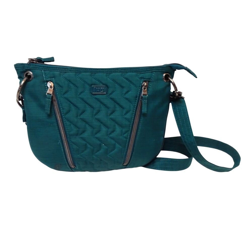 LUG Quilted Teal Crossbody – Expandable Bottom